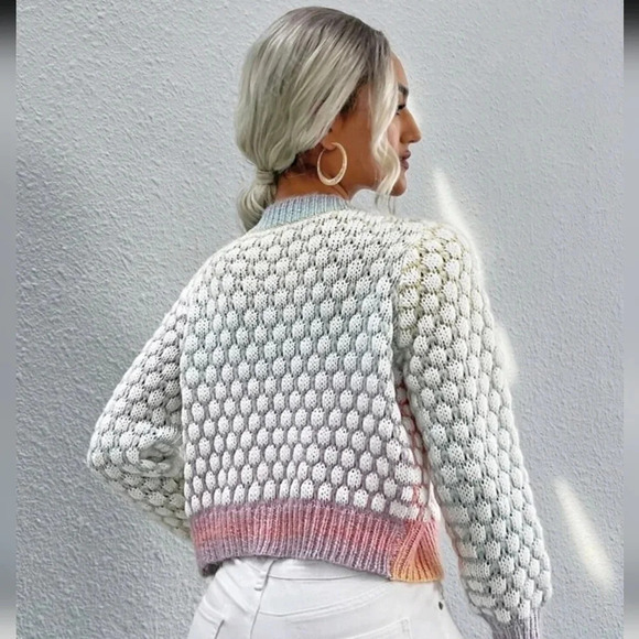 Privé Ombre Marled Knit Button Front Cardigan - Picture 4 of 5